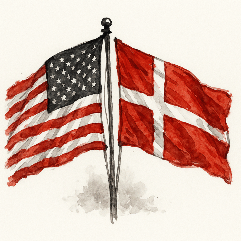 danish usa flags