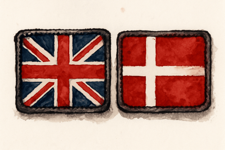 uk danish flags